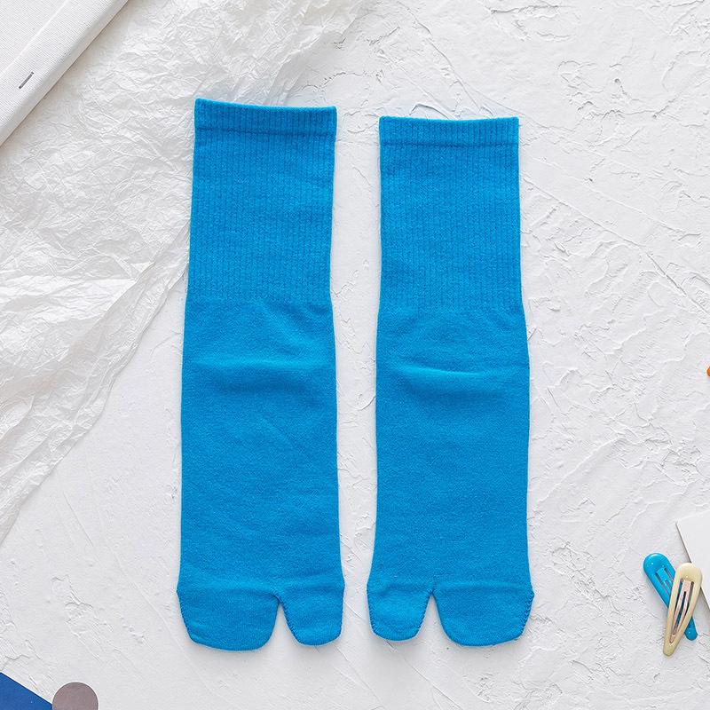 New High Quality Combed Cotton Split Toe Socks Unisex Simple Comfortable Two-Toed Socks Japanese Harajuku Men Women's Tabi Socks