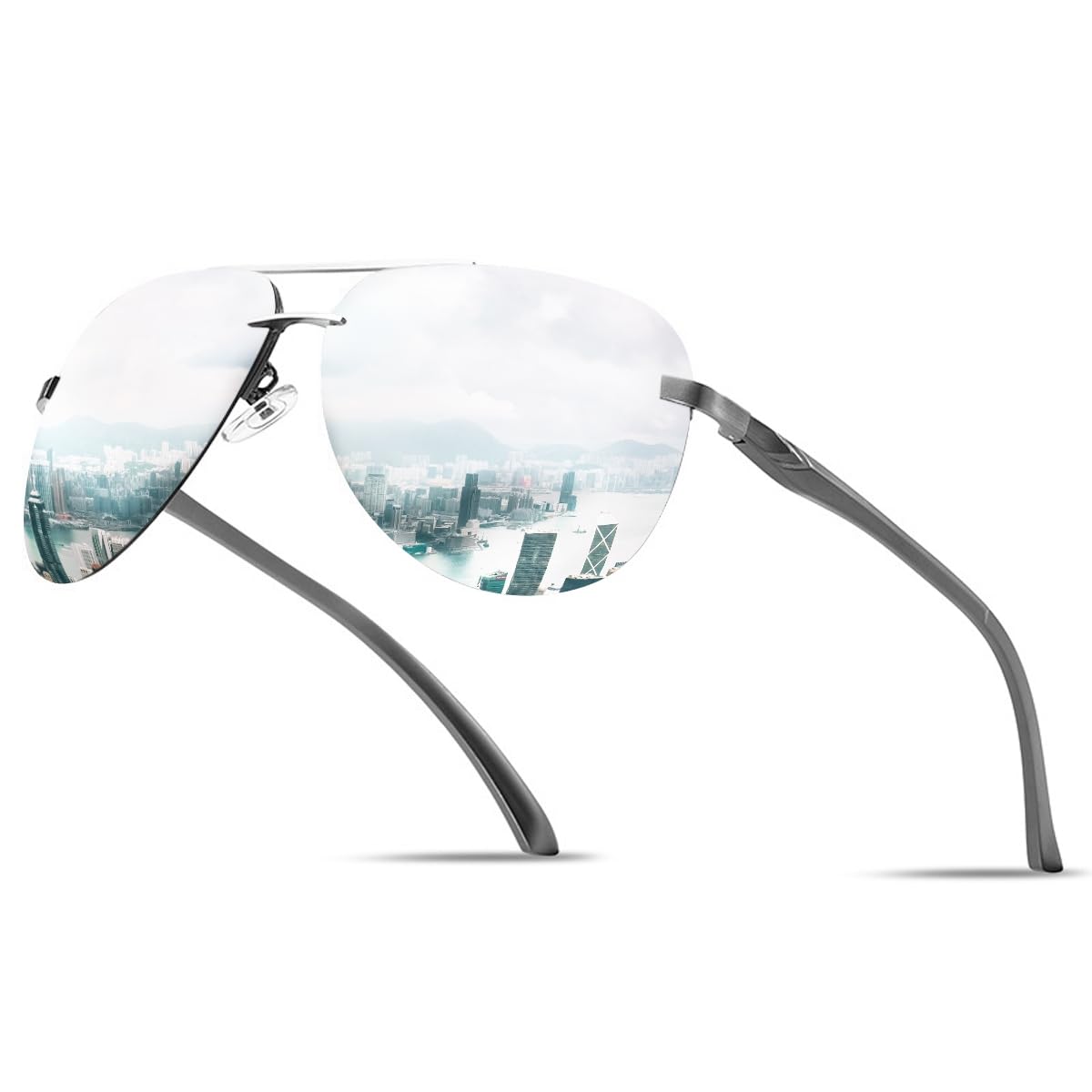 

Teardrop Sunglasses for Polarized UV Protection Metal Spring B1094 [FEISEDY] Men, Aviator, Men s, Women s, UV400, Mirror, Frame, Hinges, Driving,