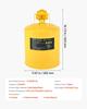 Safety Can, 19 L Type I Yellow Safety Can for Diesel with Stainless Steel Flame Arrester, Self-Closing Lid, and PE Funnel, Carbon Steel Flammable Fuel