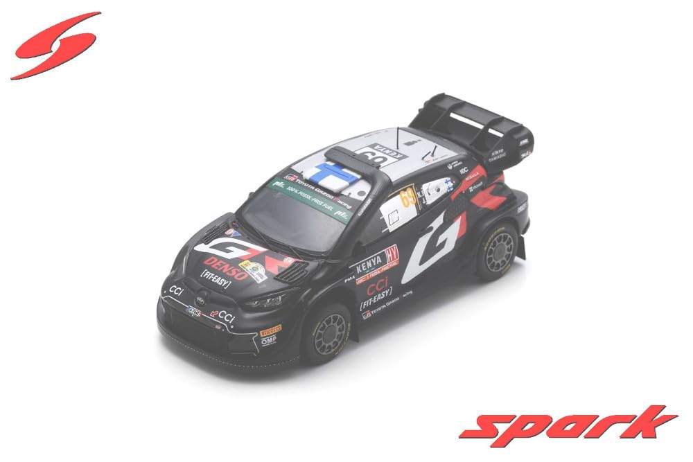 Spark Scale Toyota GR Yaris Rally1 2024 Safari Rally Winner Finished Model 1/43 #69 K. Rovanperä