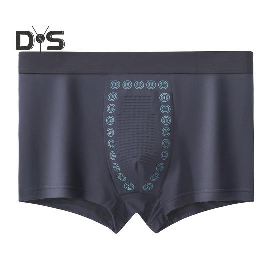 Pánské boxerské spodní prádlo elastický design se středním pasem prodyšné hladké šortky Kalhotky Jednobarevné U-konvexní kalhotky