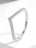925 Silver Fashion Twisted V Shaped Zircon Ring For Women Engagement Wedding Luxury High Quality Fine Jewelry
