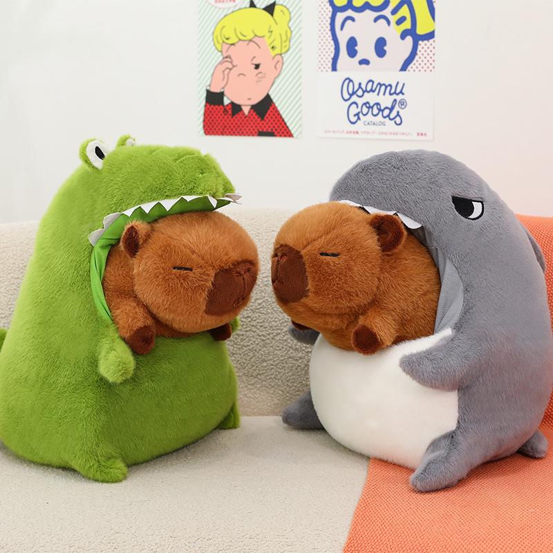 New Crocodile Capibala Plush Toy Simulation Capybara Anime Fluffty Toy Cute Animals Stuffed Pillow Doll Kids Birthday Gifts Toy