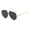 New Metal Sunglasses Personalized Large Frame Polygon Fashion Sunglasses Women's Anti-ultraviolet Sunshades