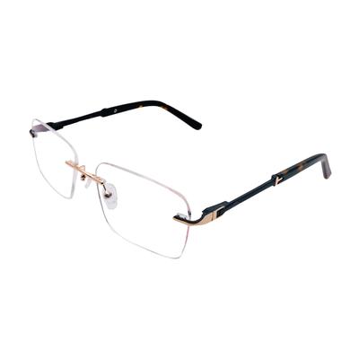 RSINC Rimless frame/eyeglass/Spectacle Metal, For Men And Women, Tom Gold Black 241003 55-17-142 (IB-16) N2 Tom Harry Gold Black | IB 16
