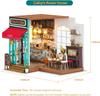 Robotime 1:20 Miniature House Kits Model Building Kits Hobbies Gifts for Women and Men Simon's Coffee Toys