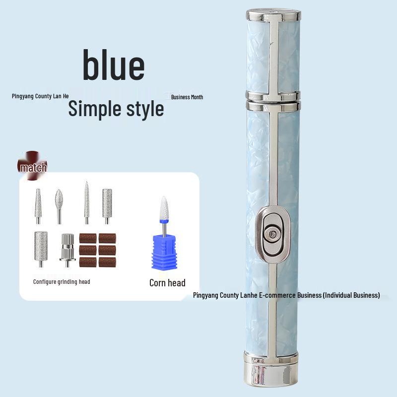 Portable Rechargeable Nail Grinder & Manicure Set for Polishing, Dead Skin Removal, and Nail Repair