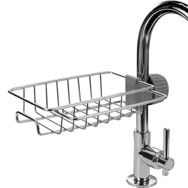 Sink Rack for Holding Items, Water Drain Storage Shelf, Kitchen Sink Drain Basket, Drain Rack for Drying Cloths, Hole-free Rack for Drying Towels