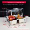 304 Stainless Steel Compartmented Display Rack with Lid for Kindergarten Meals and Cold Dishes