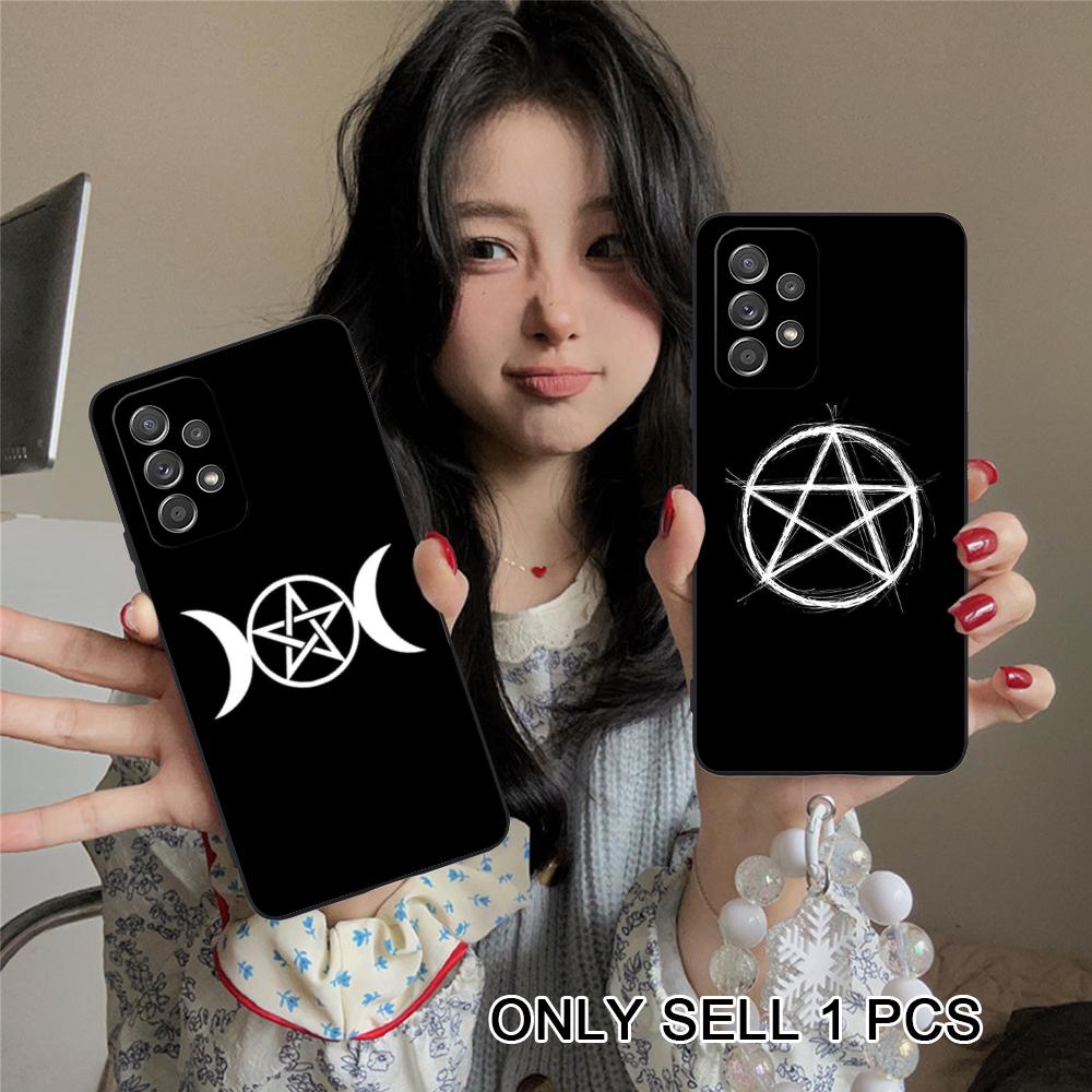 Aesthetic Pentagram Phone Case for Samsung Galaxy A56 55 54 53 52 51 36 35 34 23 16 15 5G Soft TPU Shockproof Cover