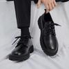Business leather shoes men's new summer youth student suit men's round head casual trendy shoes
