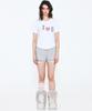 Kimseupeulesikoteunmakes Bumpy Kiss Logo Applique T-Shirt White