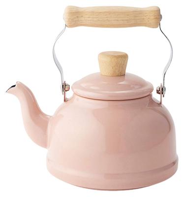 Fuji Enamel Kettle 1.6L Ash Pink Enamel IH Compatible Cotton CTN-1.6KAP