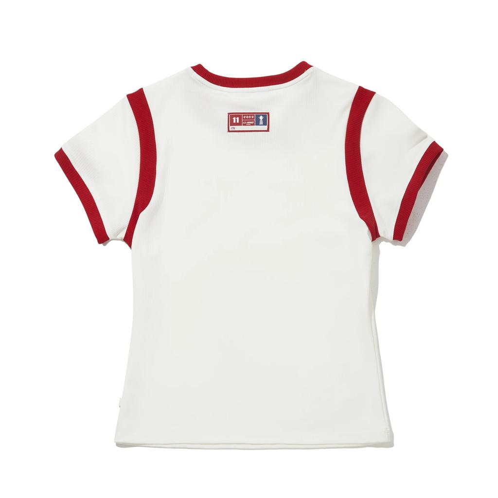 Li-Ning Comfortable Moisture-Wicking Slim Fit Short Sleeve T-Shirt Women tops AHSW814-1