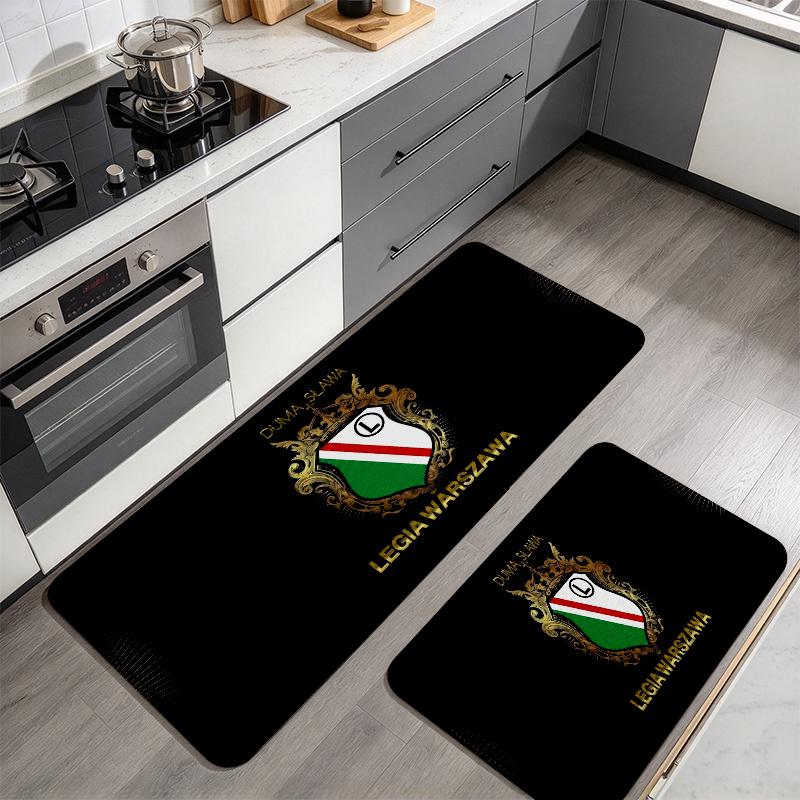 Legia Warsaw Flannel Kitchen Mat Christmas Soft Area Rug Non Slip Floor Carpet Home Decoration