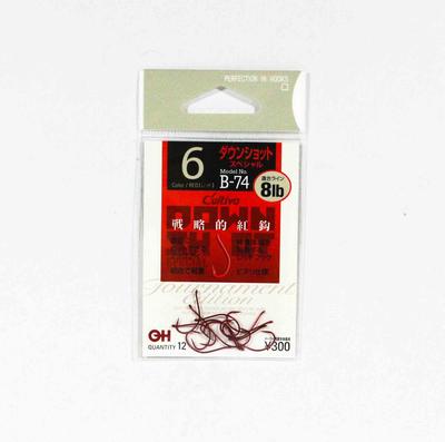 Owner B-74 Worm Hook Down Shot SP Size 6 (5828)