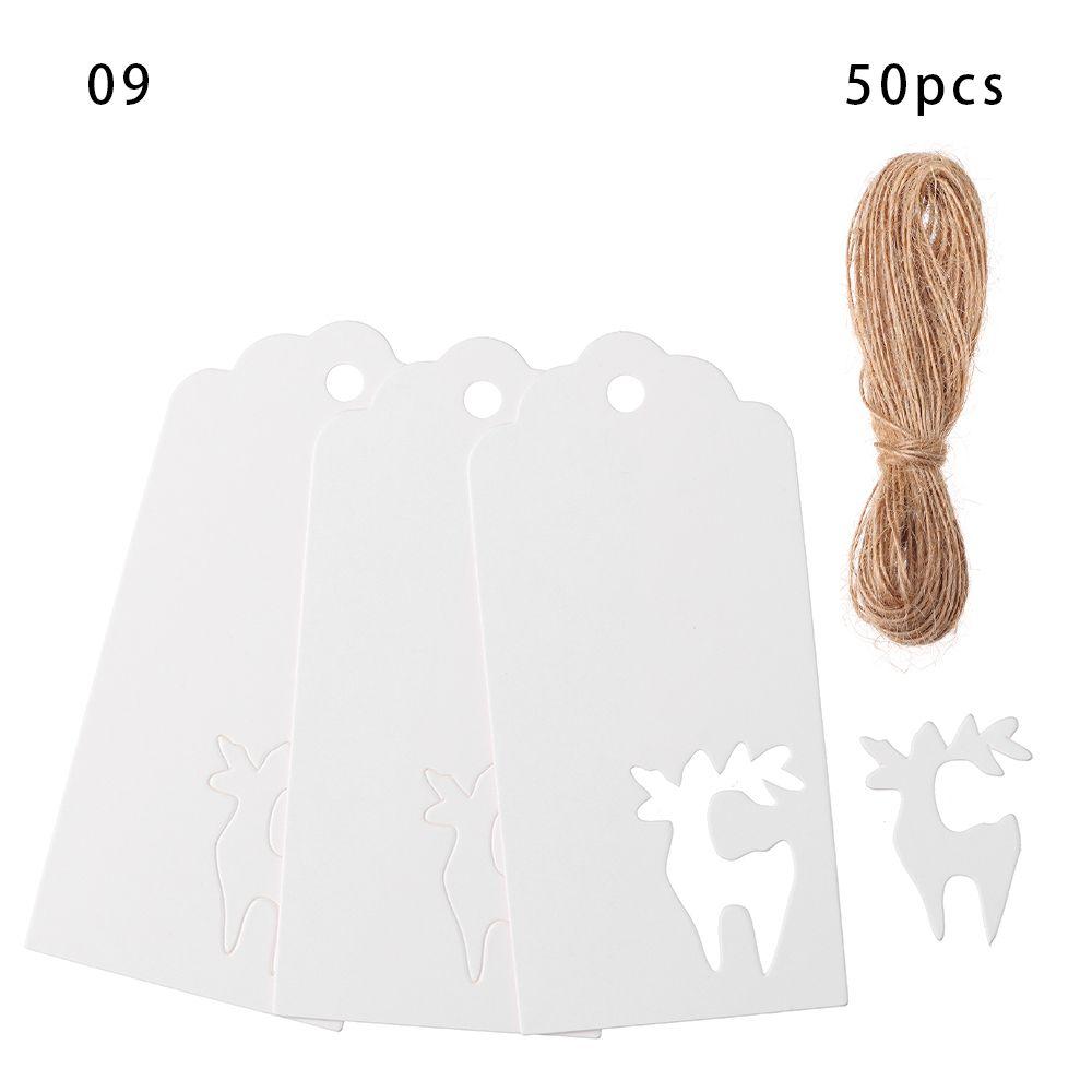 Decorations Hanging Gift Wrapping Kraft Paper Tags Christmas Card Label Thanks Tag Snowflake