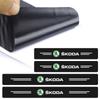 4 stuks Auto Deurplaat Koolstofvezel Drempelbeschermer Sticker voor Skoda Superb Octavia Kodiaq Yeti Rapid Karoq Fabia Kamiq Enyaq Vis