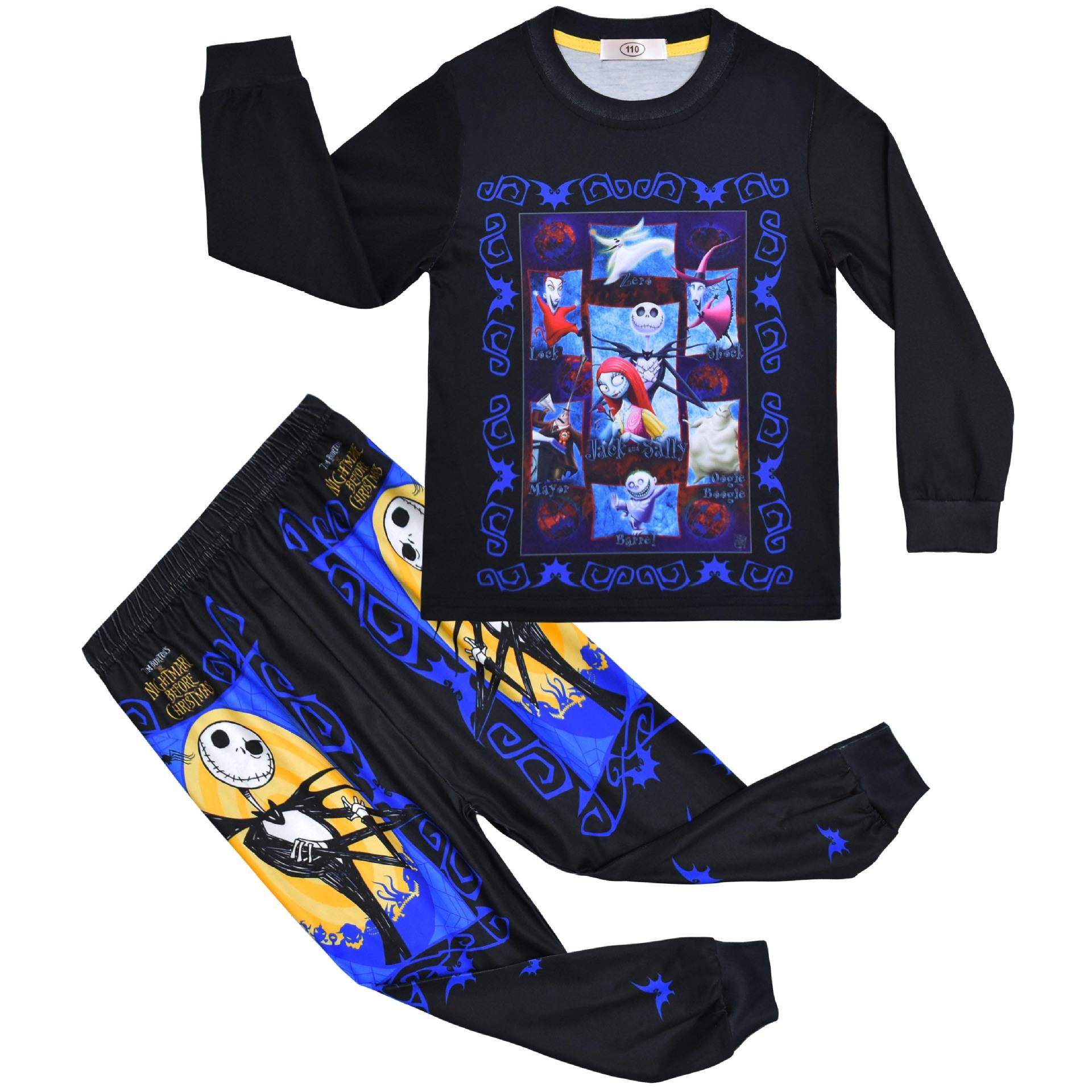 

Christmas Eve Horror Digital Printing, Medium And Older Children S Long Sleeve Casual Pajamas, Pajama Pants, Homewear Set 7722 110