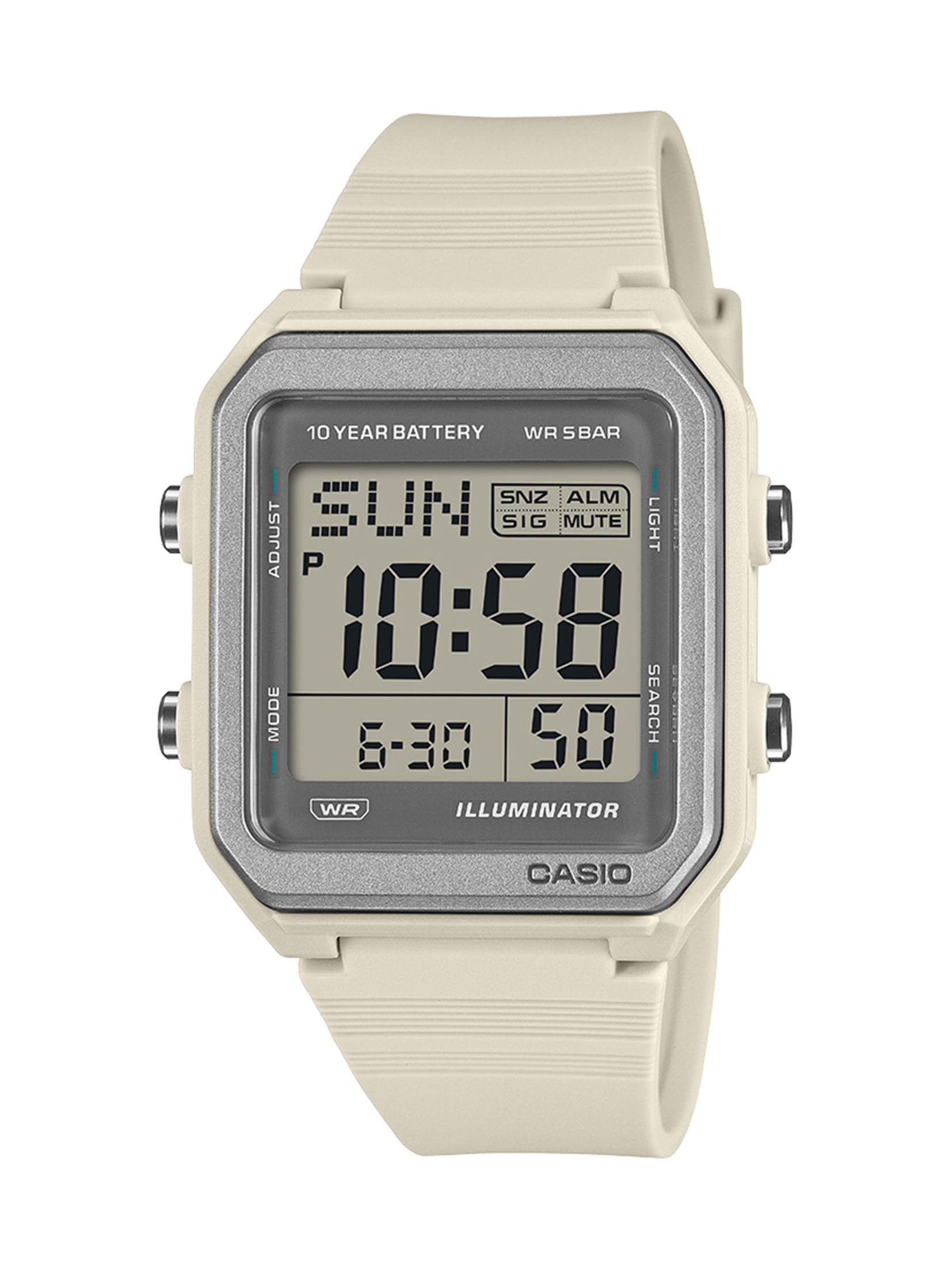 Casio Collection W-221H-8AJF Men s Ivory Wristwatch
