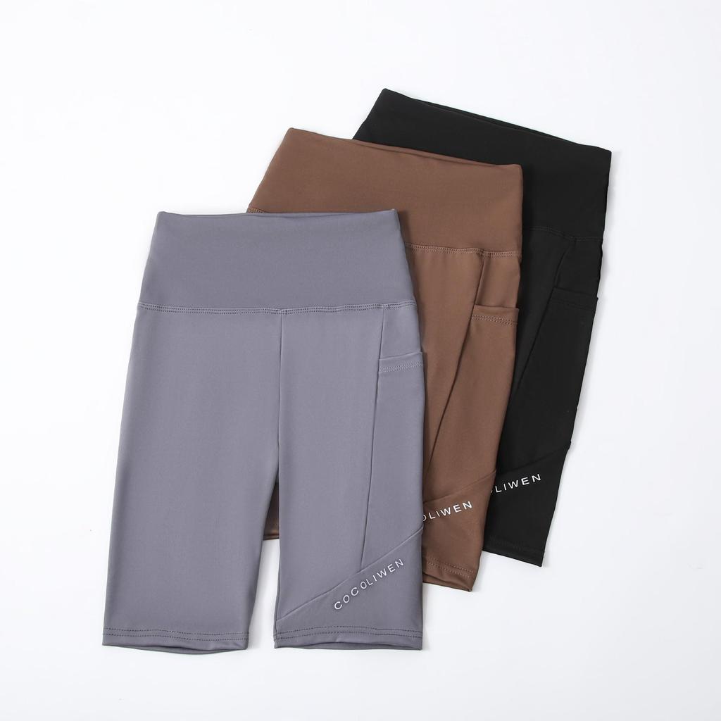 High-Waisted Women's Leggings: Perfect for Autumn and Spring, Hip-Lifting, Tight-Fitting, Ideal for Yoga, Sports, Fitness, with Barbie Pockets.