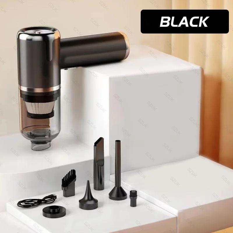 

SZUK Powerful Suction Mini Vacuum Cleaner 8000PA Car Vacuum Cleaner Portable Dust Cleaner Air Blower Handheld Cordless Cleaner чорний