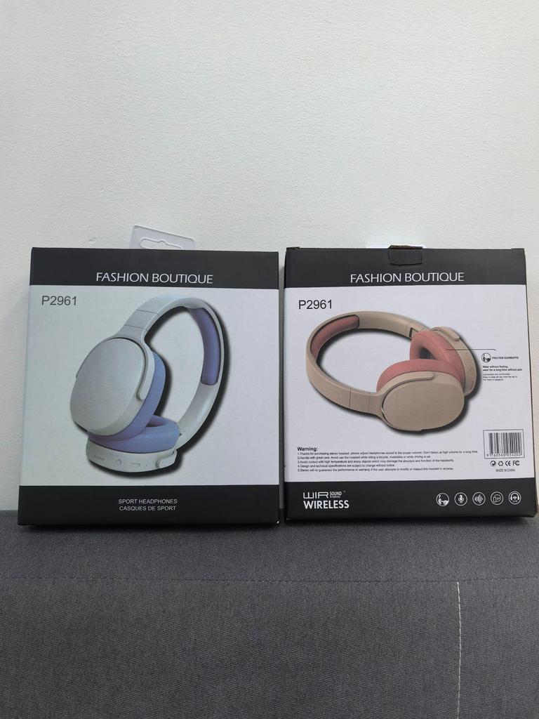 P2961 Wireless Bluetooth Headphones: Heavy Bass, Gaming & Sports, Universal Compatibility