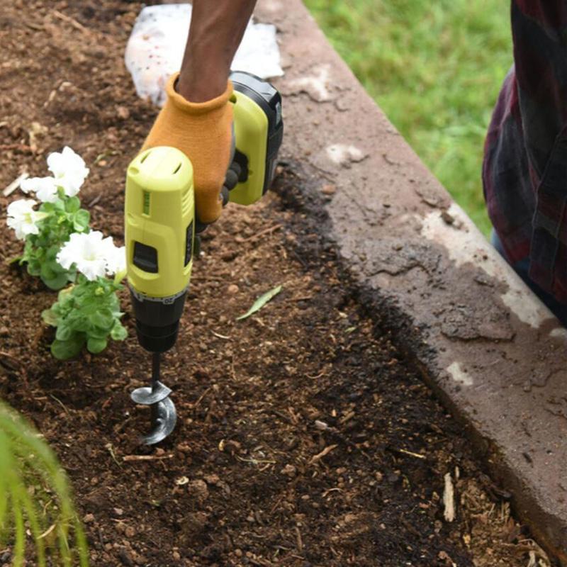 Burghiu spiralat pentru burghiu de gradina, gradinarit, jardiniera de flori, gaura de plantare, instrument de excavare, accesorii pentru burghie pentru sol.