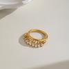 Fringe Finger Ring for Women with Clear Stone Detail, Statement Jewelry for Parties, Date Nights and Gift Giving