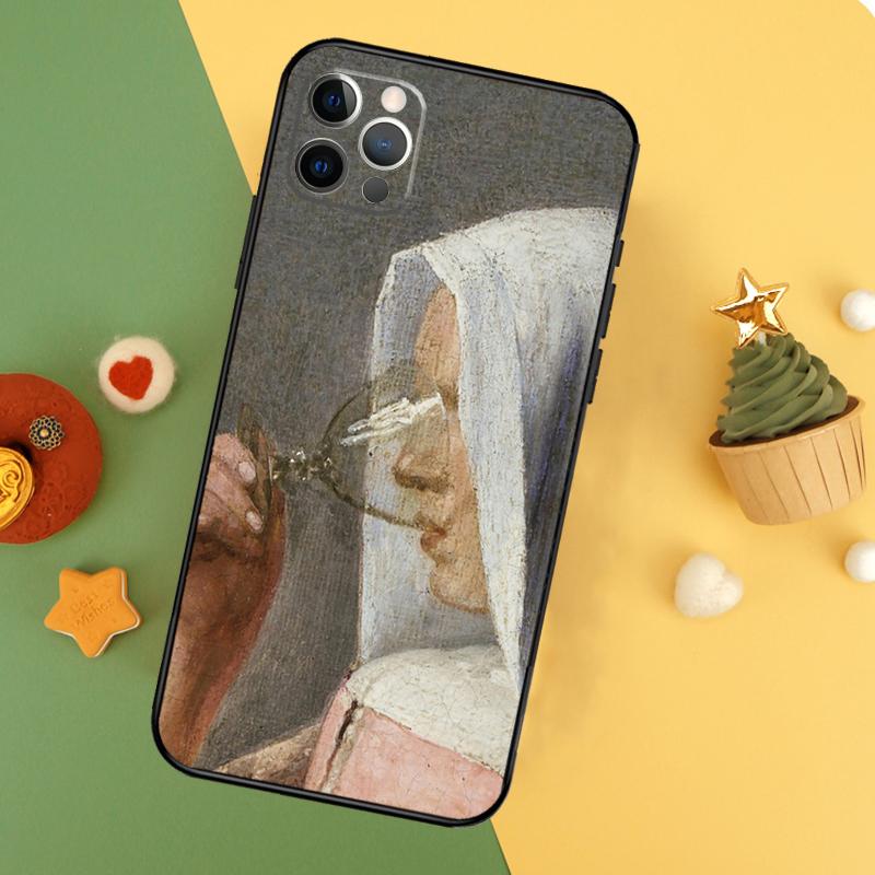 Johannes Vermeer Telefoonhoesje Voor iPhone 17 Pro Max 17Air 16E 15 14 13 12 11 16 Pro Max Mini Schokbestendige Hoes