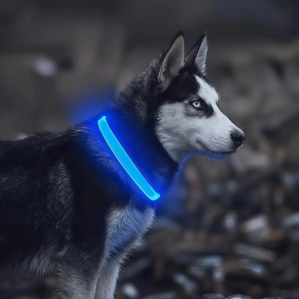 Coleira e Guia LED Mágica Luminosa para Cães e Gatos 2025: Presente de Segurança Noturna para Pet