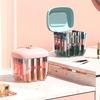 Cosmetics Storage with Lid Practical Built-in Makeup Mirror Lipstick Holder Makeup Organizer Case Lipstick Box
