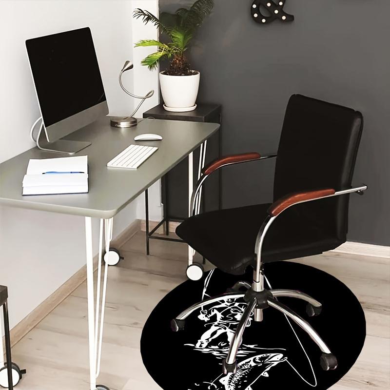 

1pc Fly Fishing Adventure Round carpet, Perfect for Decorating Chairs, Living Rooms, Or Bedrooms, for Living Room.023 80cm by 80cm