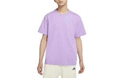 T-shirts Homme Violet Col Rond Coupe Droite Modérée DB9976-589