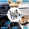 8x Car Detailing Brushes Kit Soft/Middle/Hard Bristle Brush Interior Seat Wheel