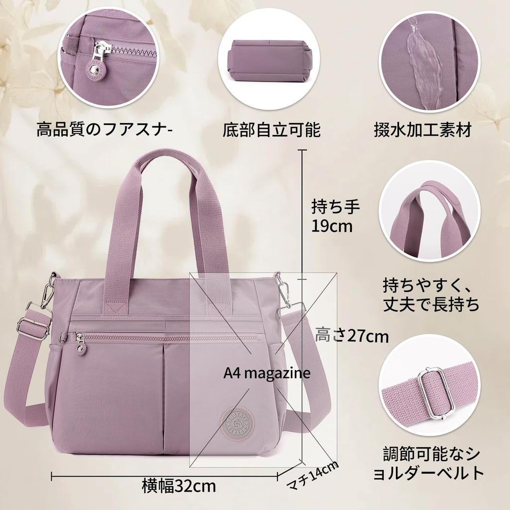 FYMOHIEE Tragetasche (Ultraleicht 380g) (Perfekt zum Pendeln) (9 Taschen) Damen- und Herren-Umhängetasche, Businesstasche, Großes Fassungsvermögen,