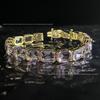 Shi Family Exquisite Purple Octagonal Rhinestone Necklace & Choker Bracelet Set