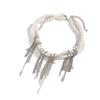 Multilayer Vintage Star Heart Tassels Pendant Necklace Beads Chain Necklace Elegant Necklace Suitable for Party Daily