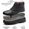 High Quality Safety Shoes Fleece-lined Thickened Warm Steel Toe Protective Shoes Winter Work Boots Construction Working Shoes