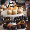 24pcs Halloween Cake Decoration Bat Birthday Cake Topper Halloween Birthday Party Cake Decoration Supplies Halloween Decoration