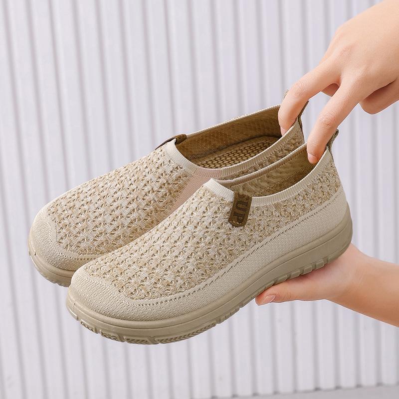 Frühlings- und Sommerschuhe Damen einfarbige Freizeitschuhe Slipper Damenschuhe weiche Sohlen keine müden Füße flache Schuhe Damen Stoffschuhe