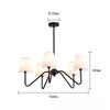 European-style New Retro LED Chandelier Fabric Lampshade Indoor Home Living Room Dining Room Decorative Lighting