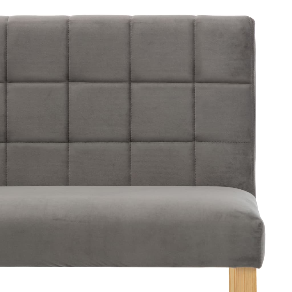 Bench 140 Cm Grey Velvet