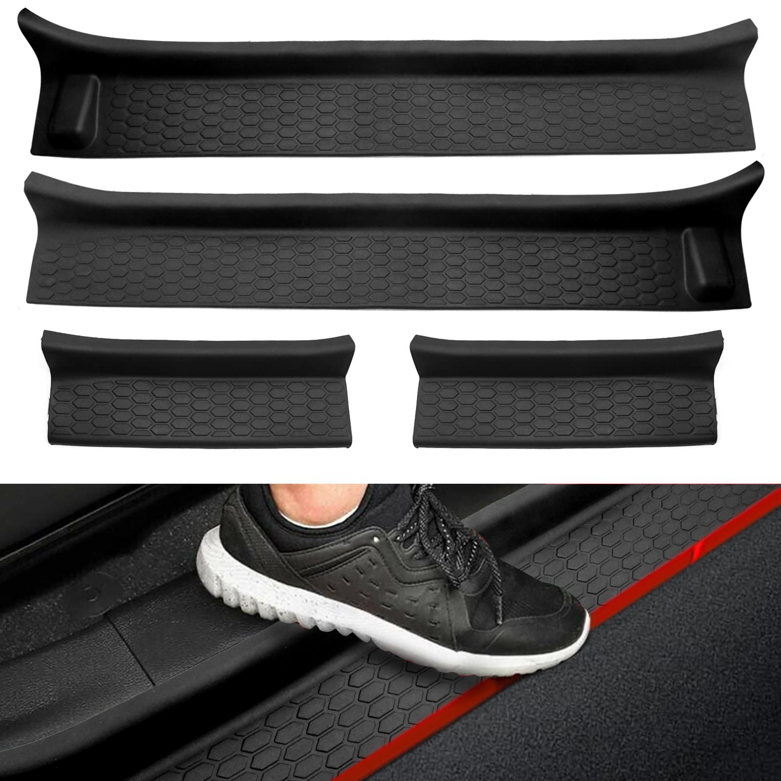 4pcs Car Door Sill Guards Kit for Jeep Wrangler JL JLU 2018-2025/Jeep Gladiator JT 2020-2025