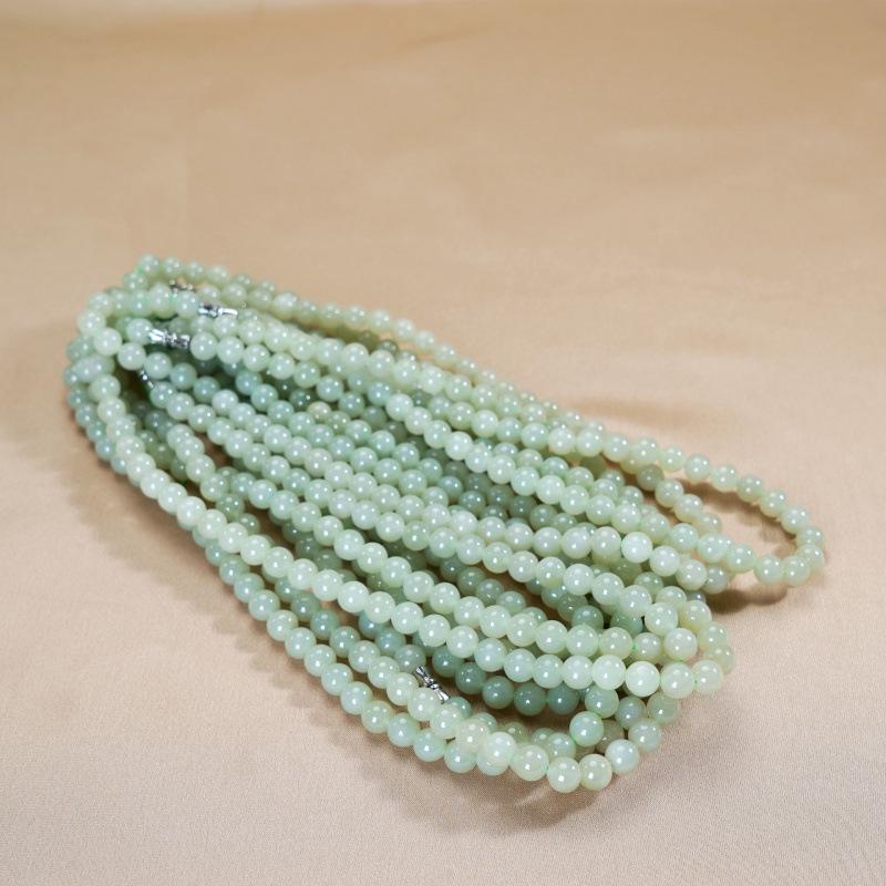 High Quality Natural Hetian Jade Round Beads - DIY Jewelry Accessories, Semi-finished.