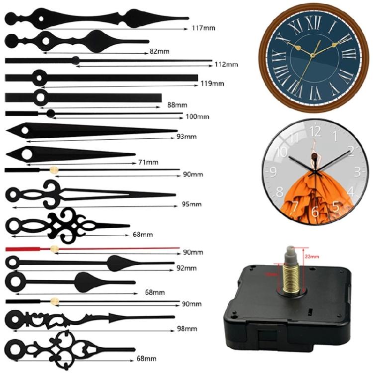 Clock Movements with Different Size Clock Hands Replacement DIY Repair Parts