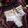 Sexy Bowknot Thong Ultra-thin Breathable Low Waist Lace Transparent Panties