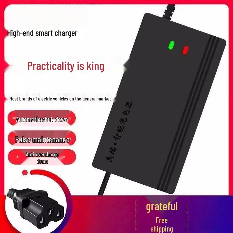 Universelles 48V/60V/72V Schnellladegerät für 2-rädrige und 3-rädrige Elektrofahrzeuge mit automatischer Abschaltung