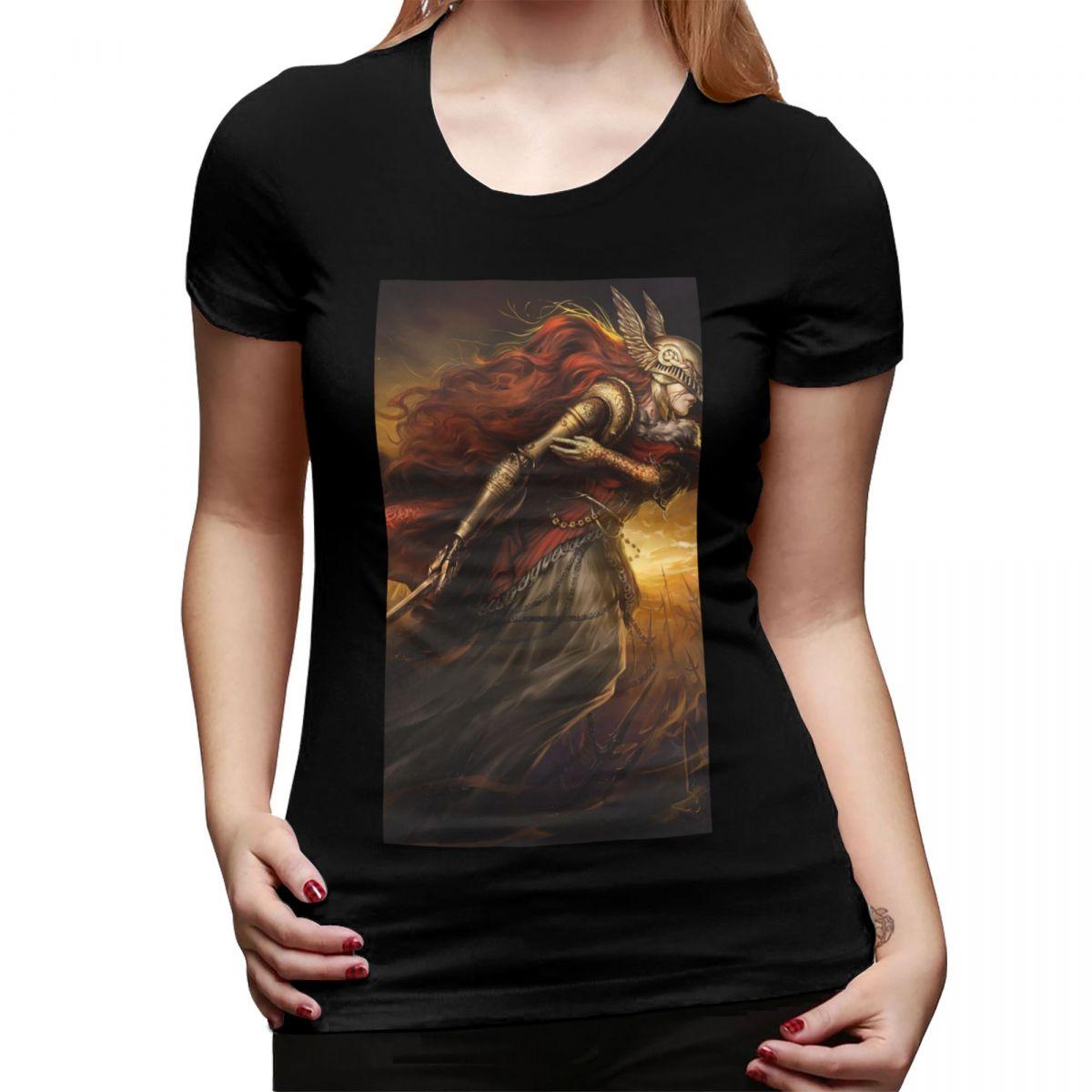 

Malenia Blade Of Miquella Warrior Gaming 9 TShirt for Women Round Neck Streetwear T Shirts Womens Short Sleeve Clothes Tops 4XL