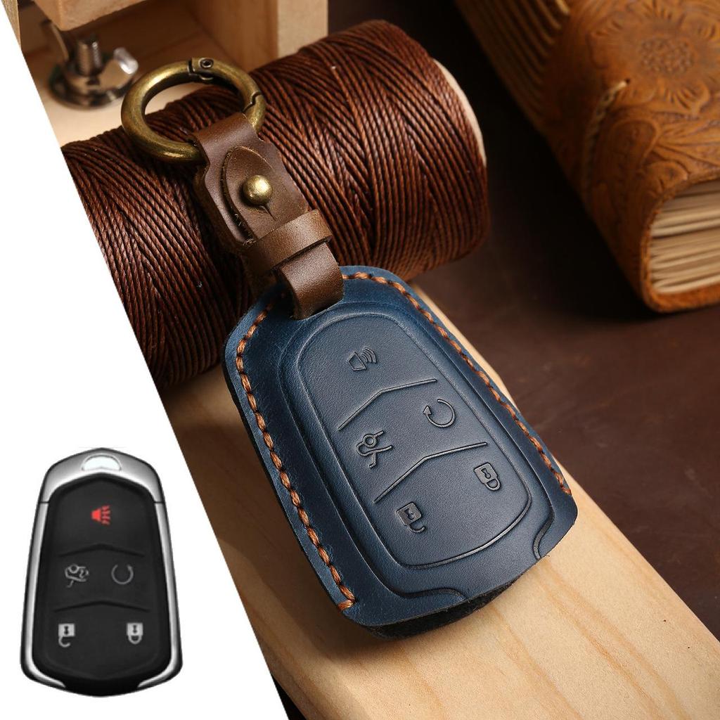 Cadillac CT5/XT4/XT5/CT6 Genuine Leather Key Case - Protective Cowhide Shell